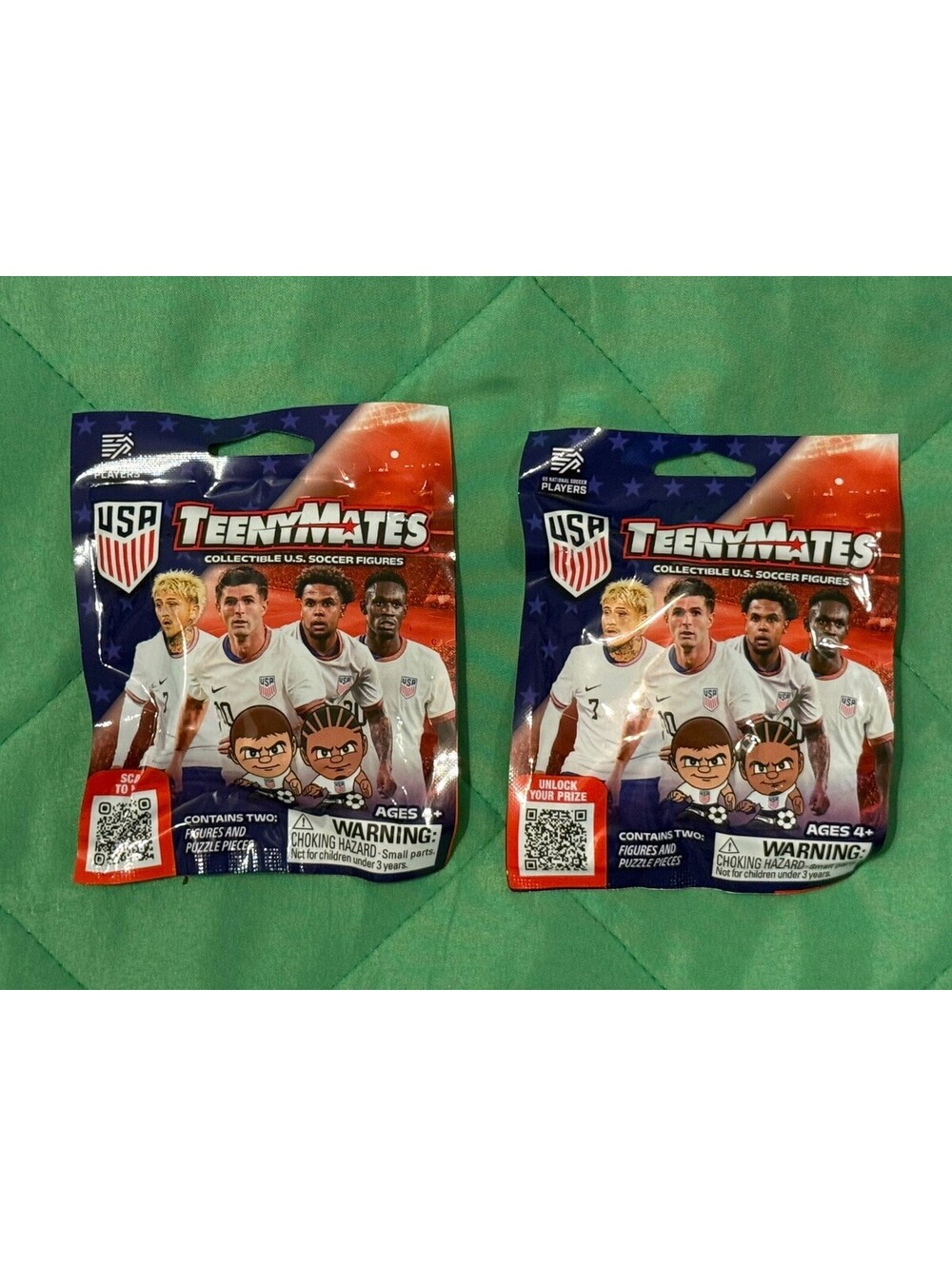 TEENYMATES Collectible US Mens National Soccer Figures 2026~ 2 Packs~ Ages 4+